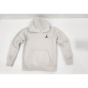 Air Jordan Girls M 10/12  White Hoodie Sweatshirt Pockets Fair Condition
